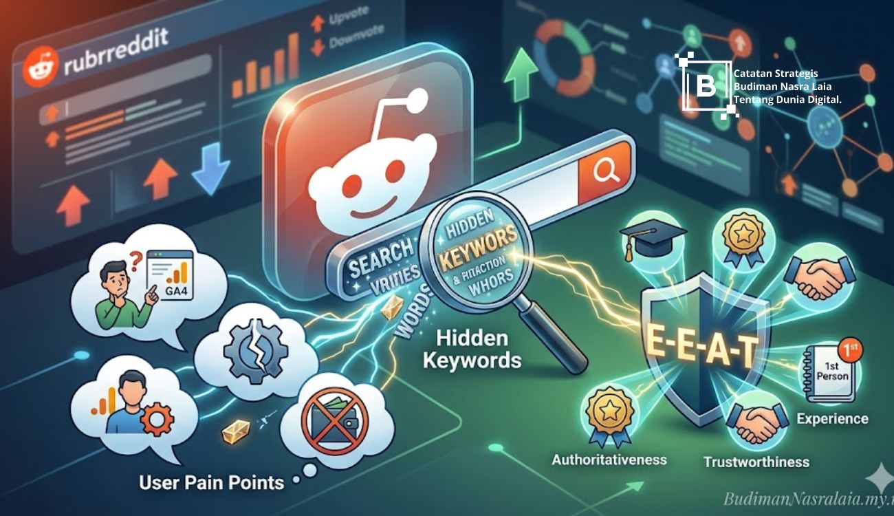 strategi riset keyword reddit eeat